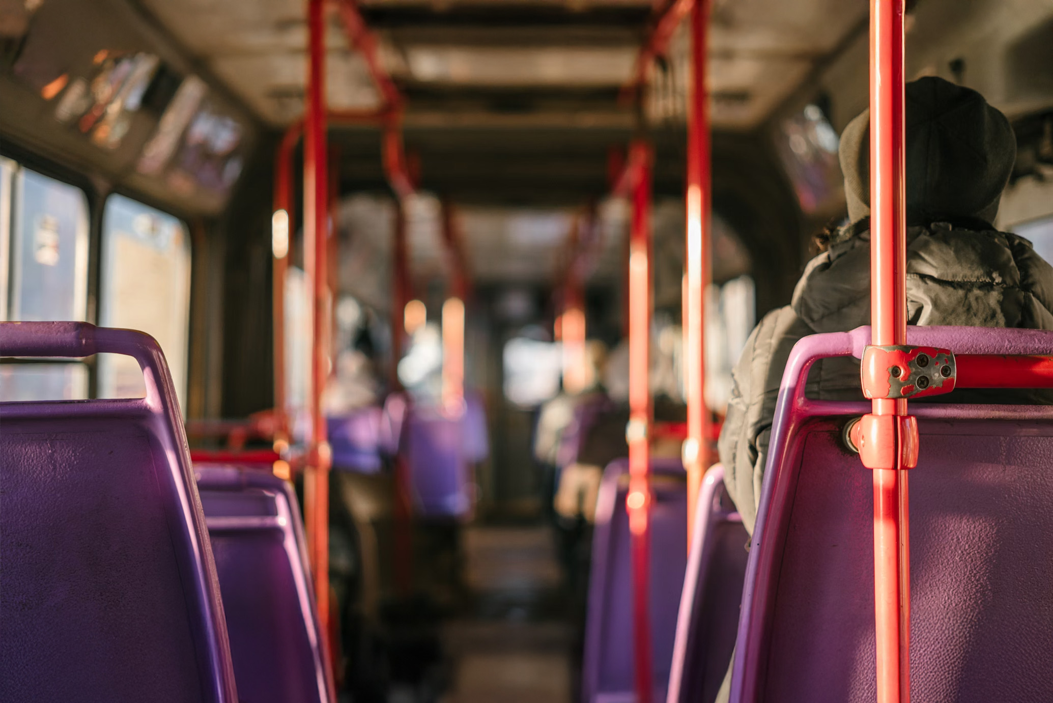insida från buss