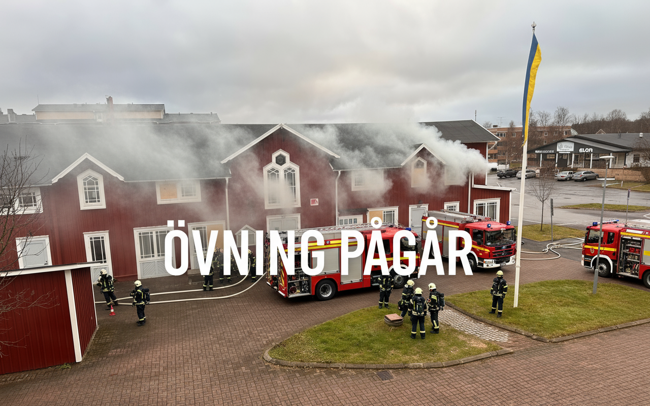 Övning rökdykning fastighet Humlan