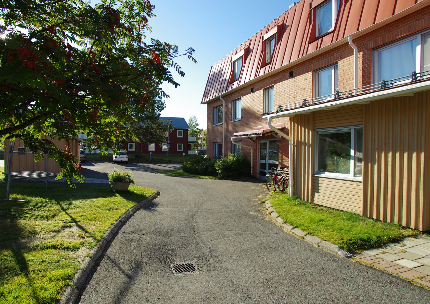 Sommar fasad, lägenheter
